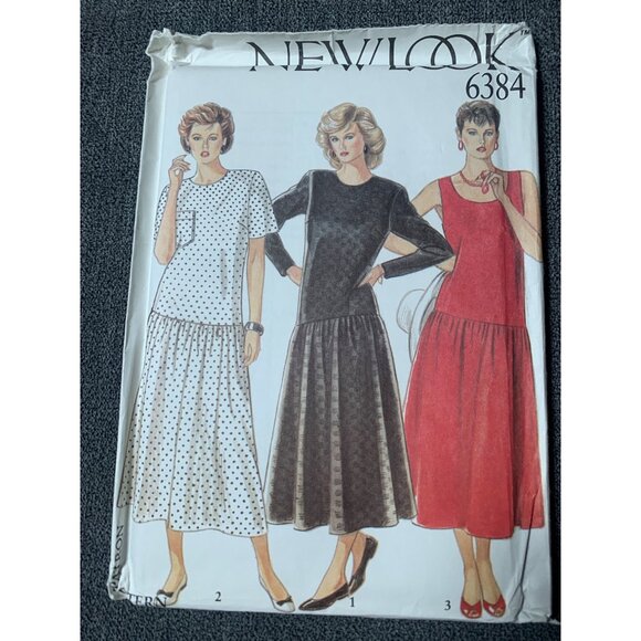 New Look Misses Dress Sewing Pattern sz 8-18 6384 - uncut - Picture 3 of 3